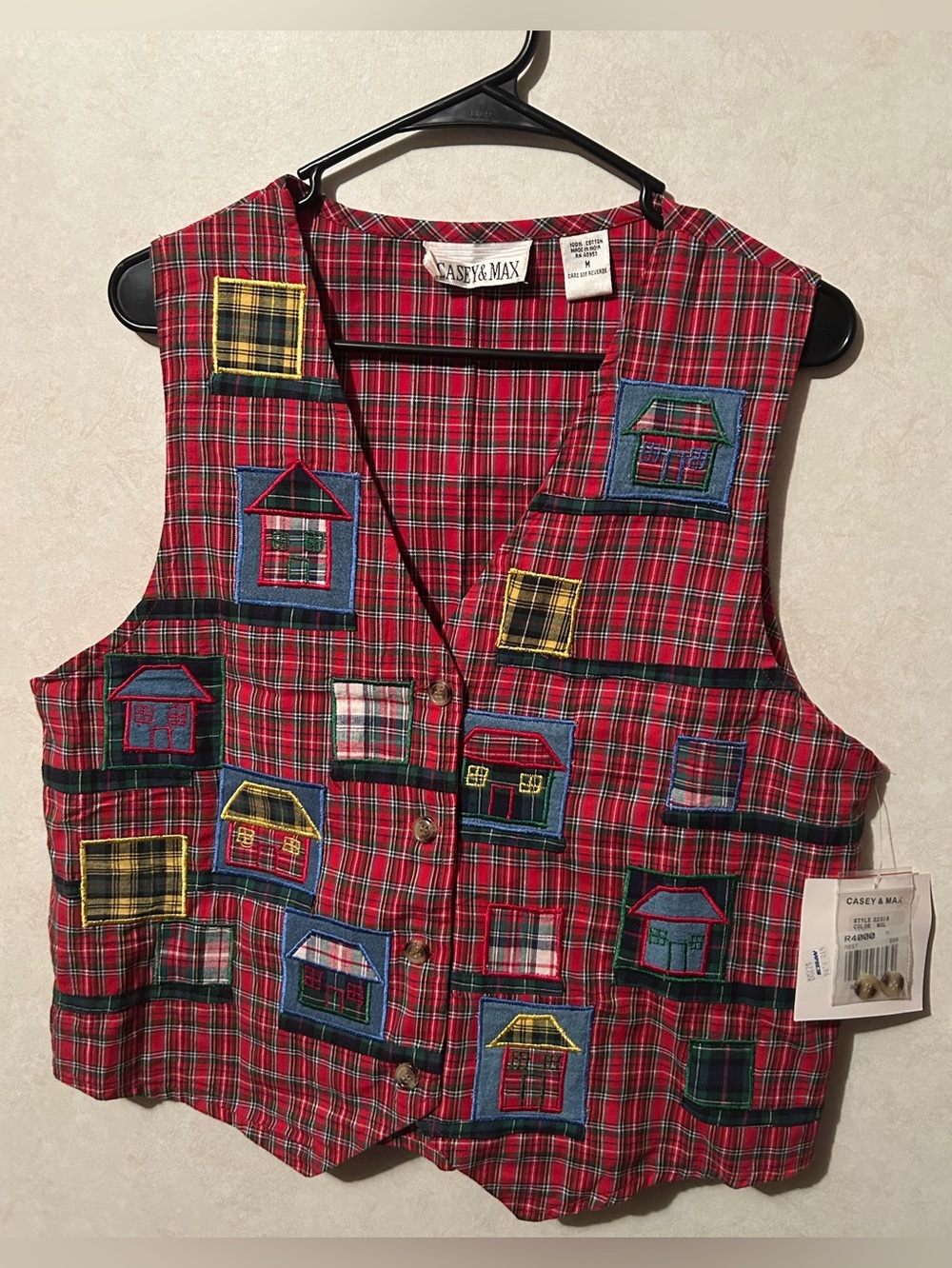 NWT Casey & Max Medium checkered vest